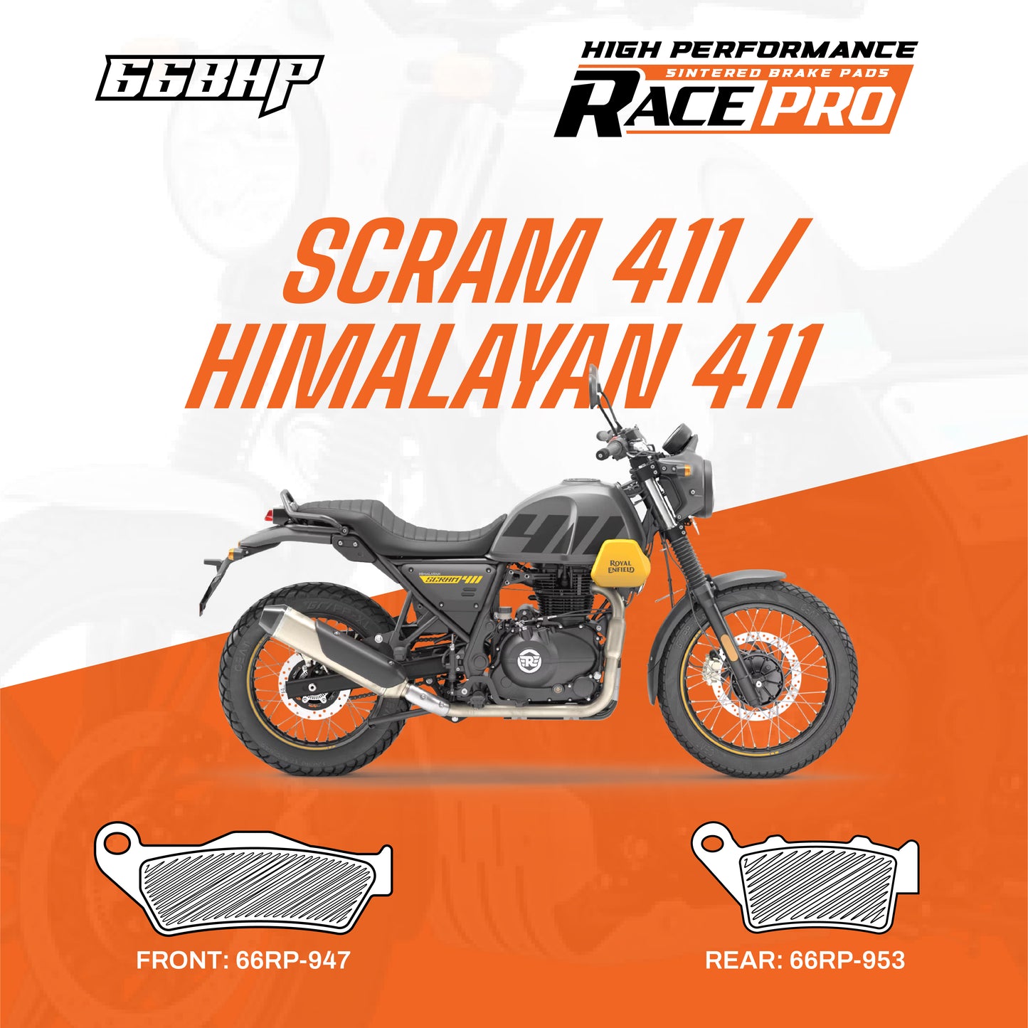 Royal Enfield Himalayan 411/ scram 411 Race Pro Sintered Brake Pad