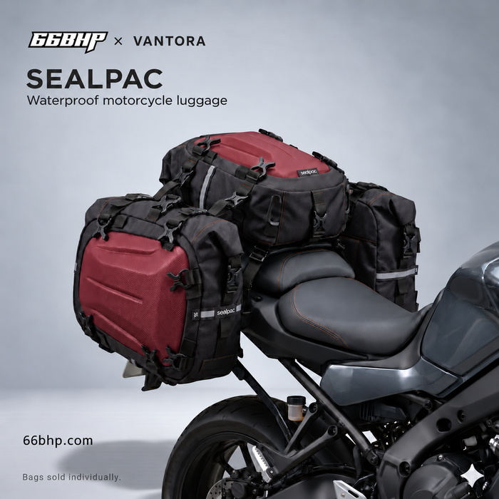 66BHP x Vantora Sealpac Waterproof Motorcycle Dry Bag | Tail Bag, Saddle Bag & Crash Guard Mount