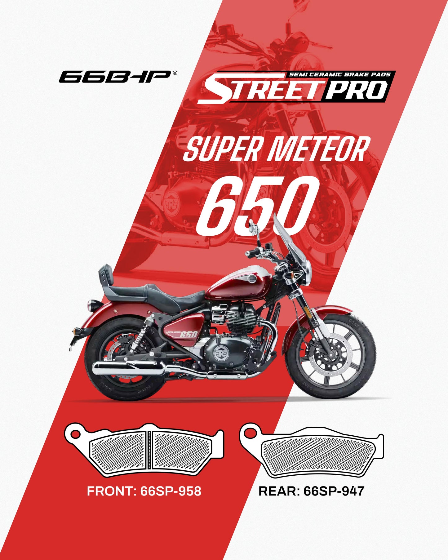 Royal Enfield Meteor 650 Street Pro Semi Ceramic Brake Pads