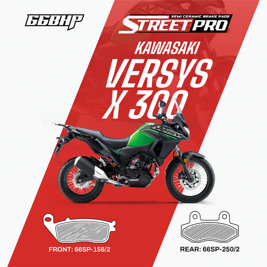 Kawasaki versys 300 X 66bhp street pro semi ceramic brake pad