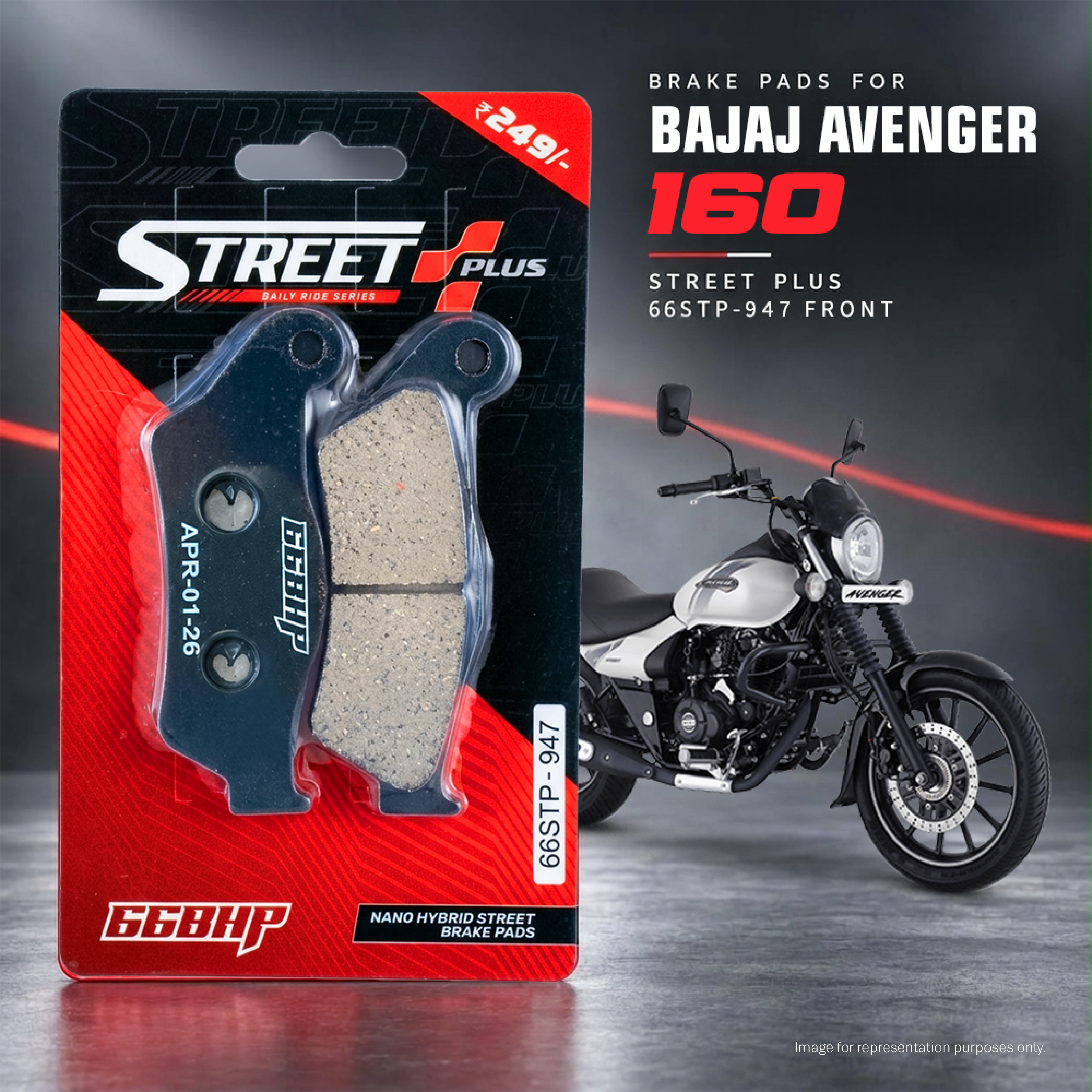 Bajaj Avenger 160/180/22066BHP Street Plus Brake Pads