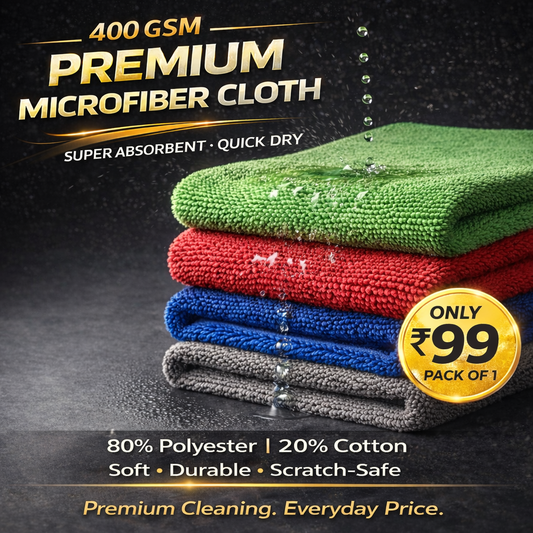 400 GSM Premium Microfiber Cleaning Cloth – Ultra Soft, Lint-Free & Scratch-Safe