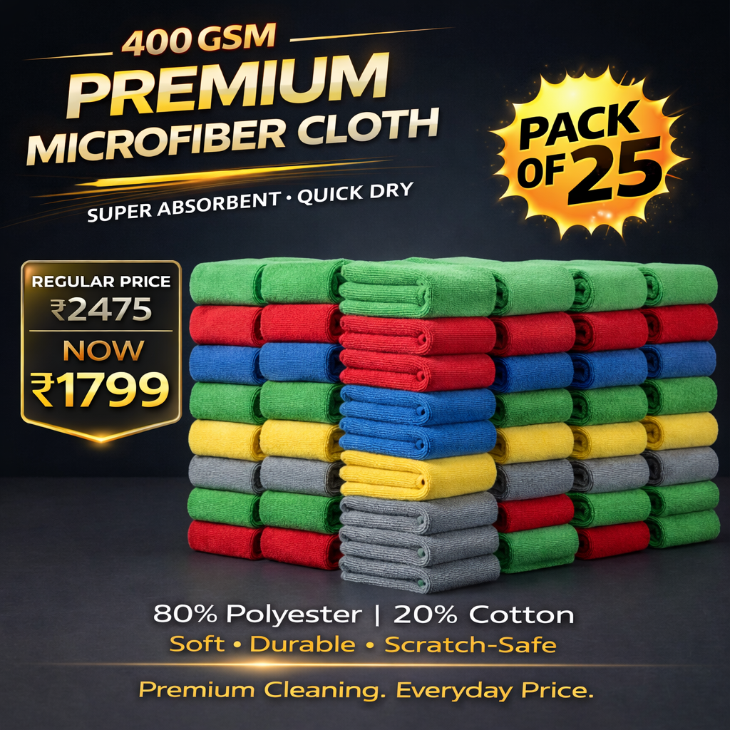 400 GSM Premium Microfiber Cleaning Cloth – Ultra Soft, Lint-Free & Scratch-Safe
