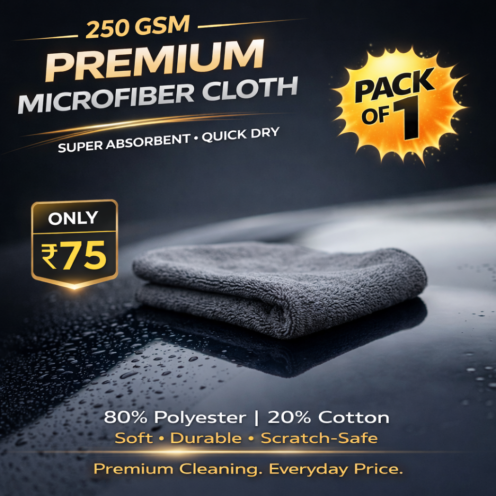 66BHP Premium 250 GSM Microfiber Cloth – Ultra Soft & High Absorbency