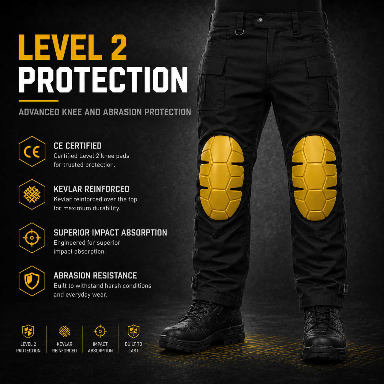 Nomad Riding Cargo Pants – Level 2 CE Knee Protection | Adjustable Straps | Everyday Riding Comfort