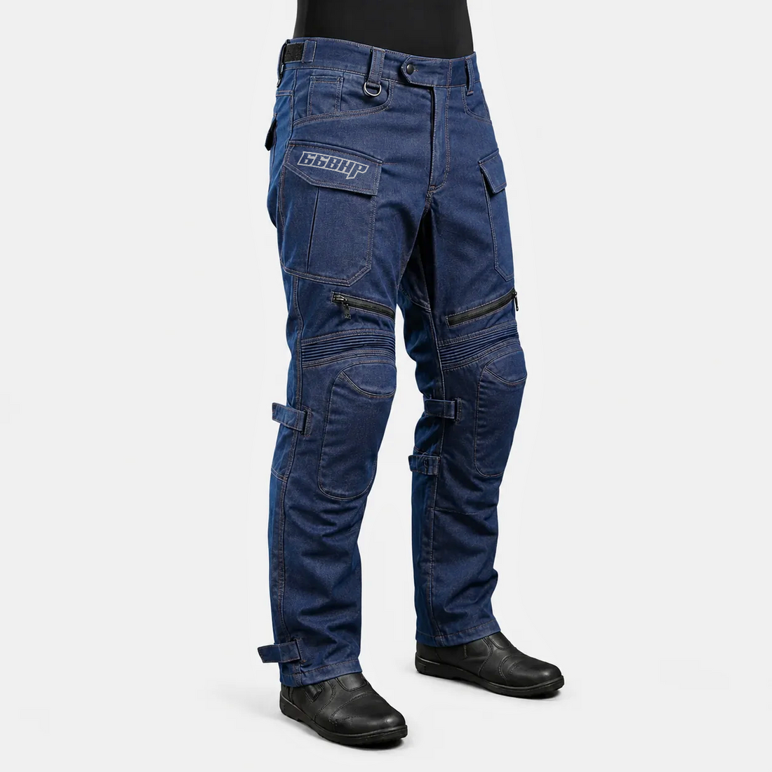 66BHP Riding Denim Pants With Level 2 Knee Protectors