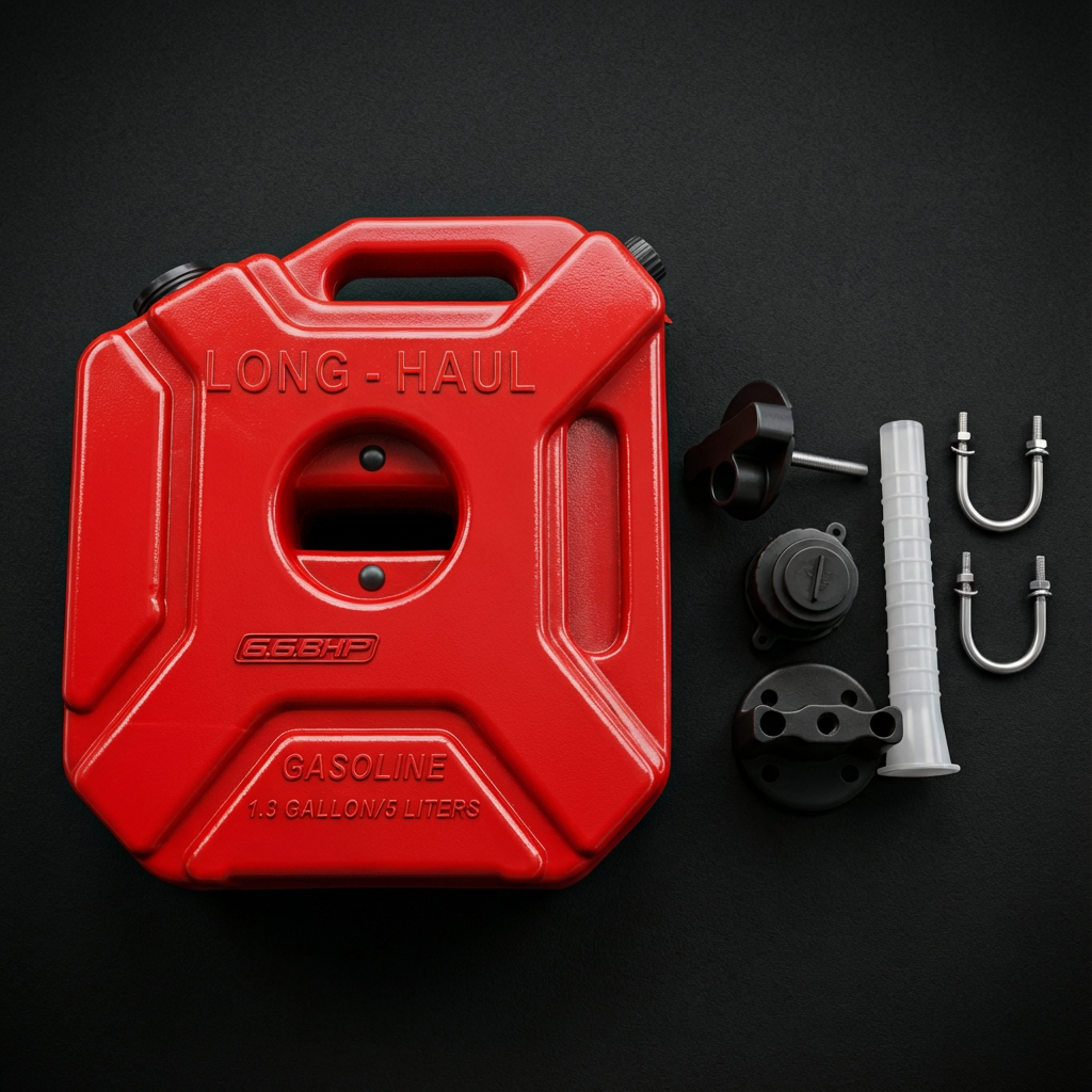 66BHP Long-Haul Motorcycle Jerry Can – 5 Liter | Rugged Fuel Can for Touring & Adventure