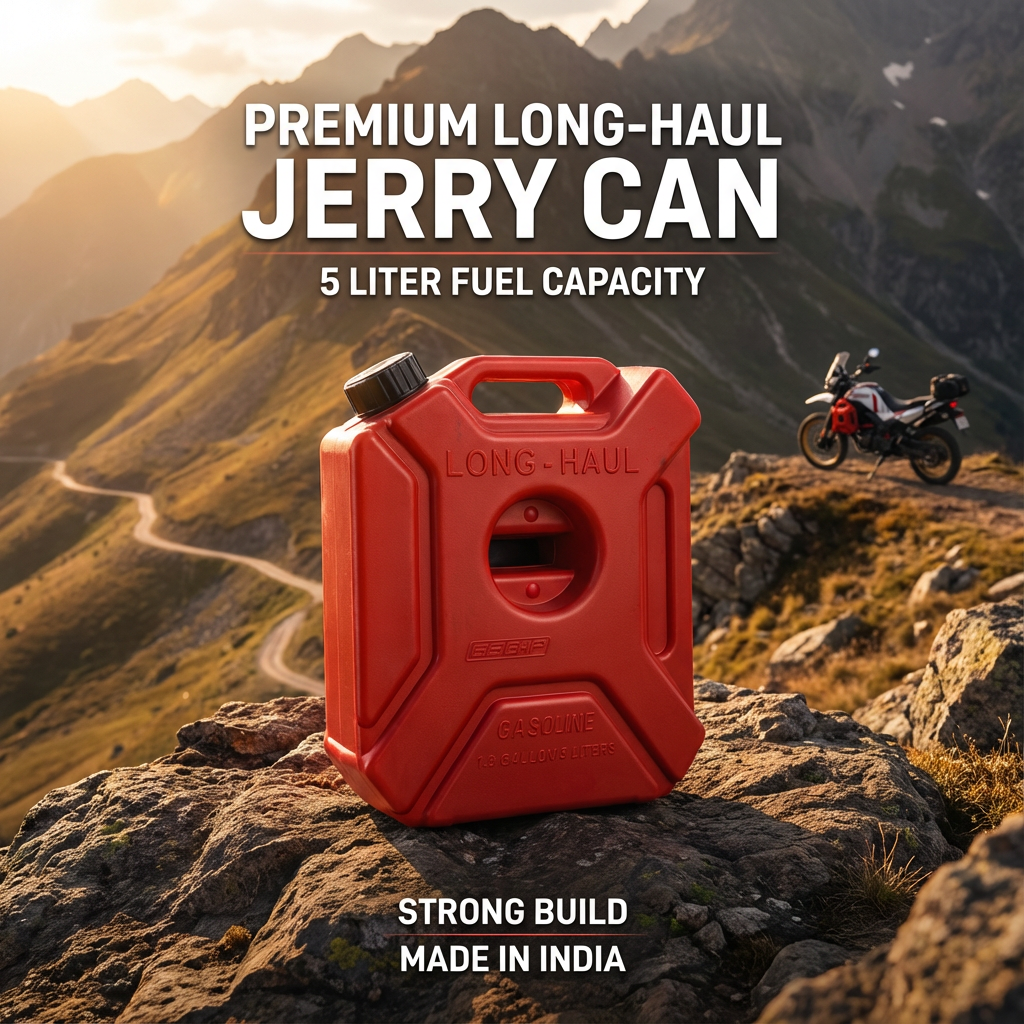 66BHP Long-Haul Motorcycle Jerry Can – 5 Liter | Rugged Fuel Can for Touring & Adventure