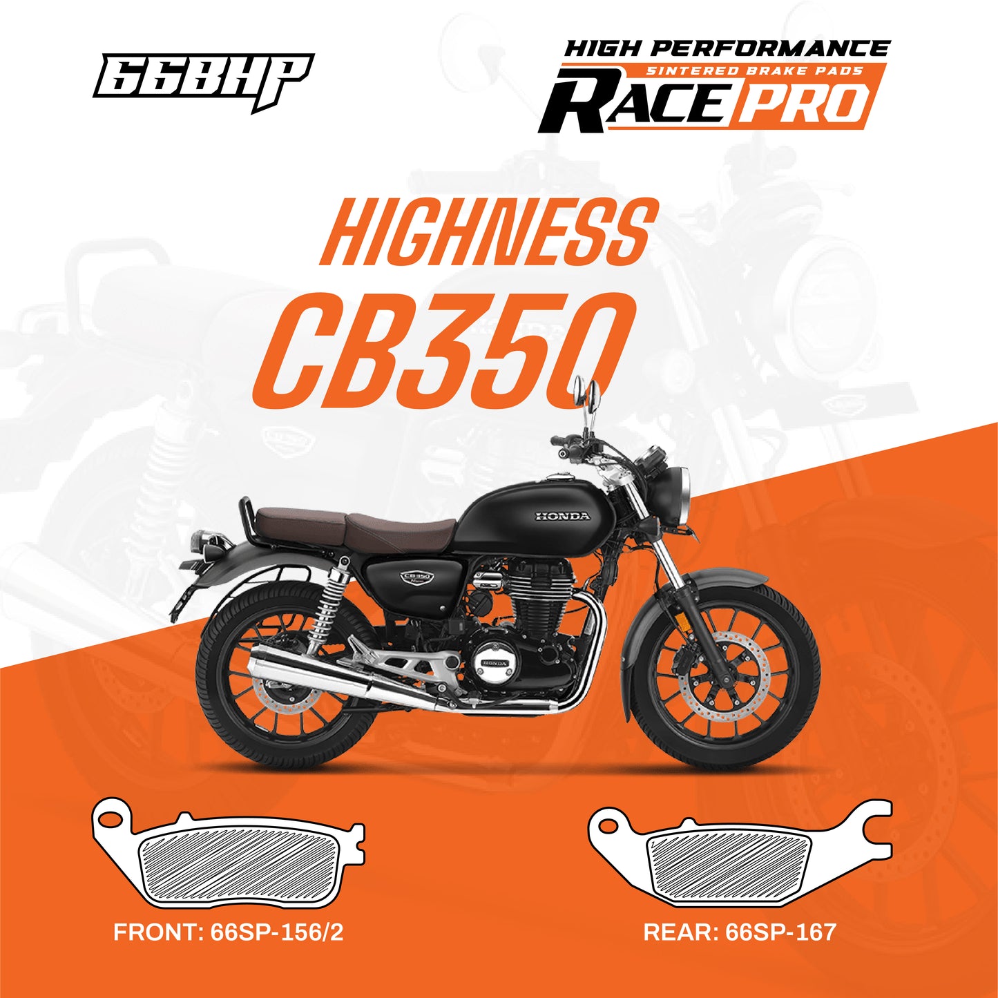 Honda Highness CB 350 / CB 350 RS / CB 350 Race Pro Sintered Brake Pad