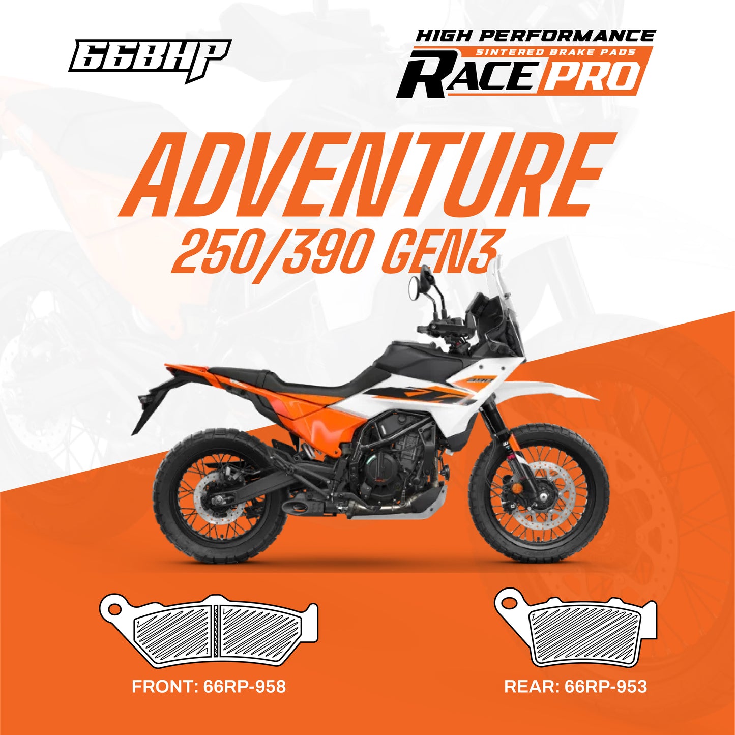 KTM Adventure 390/250 Race Pro Sintered Brake Pad