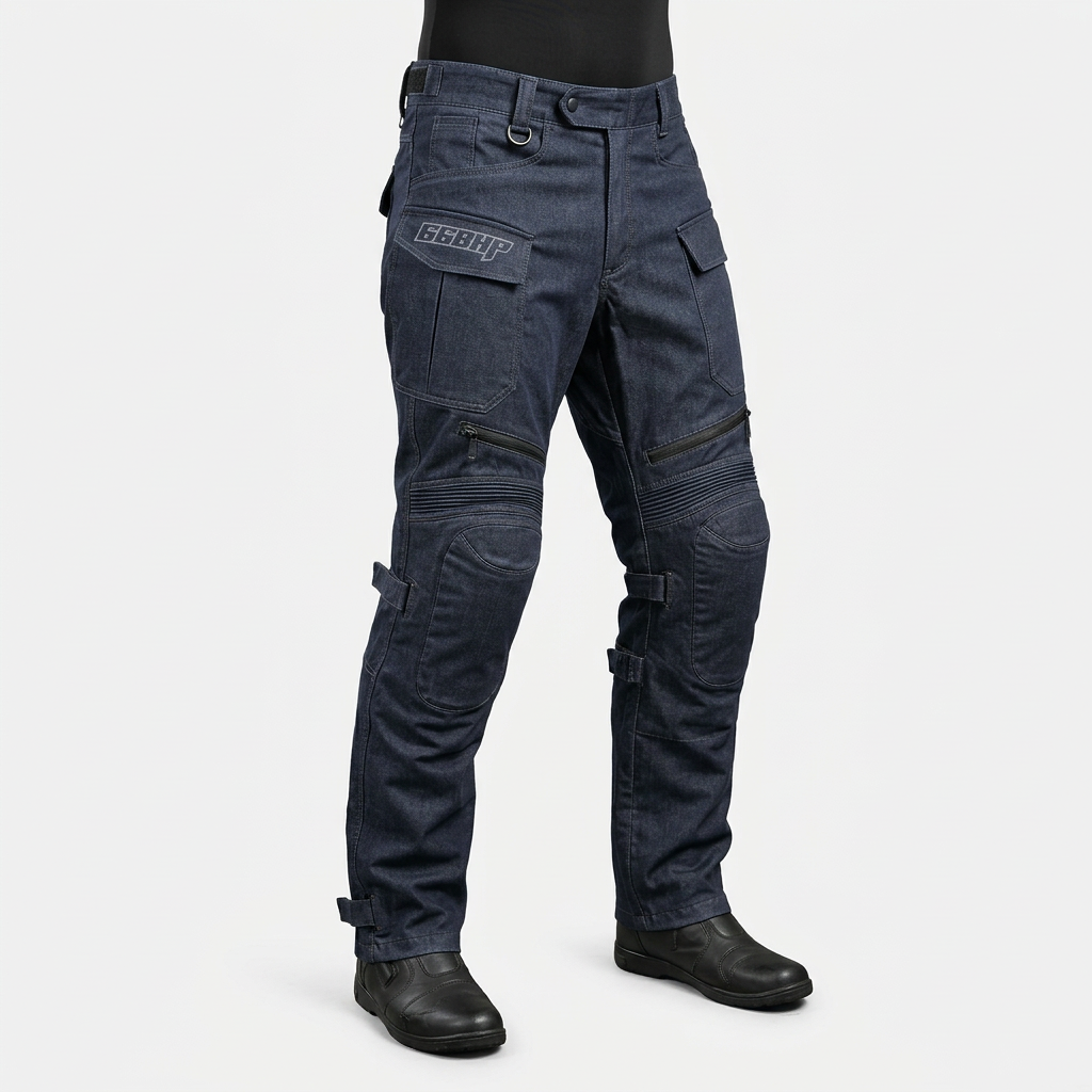 66BHP Riding Denim Pants With Level 2 Knee Protectors