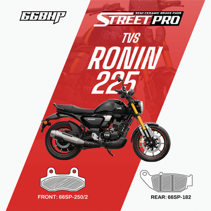 TVS Ronin 66bhp street pro semi ceramic brake pads