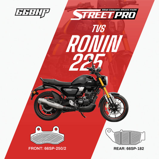 TVS Ronin 66bhp street pro semi ceramic brake pads