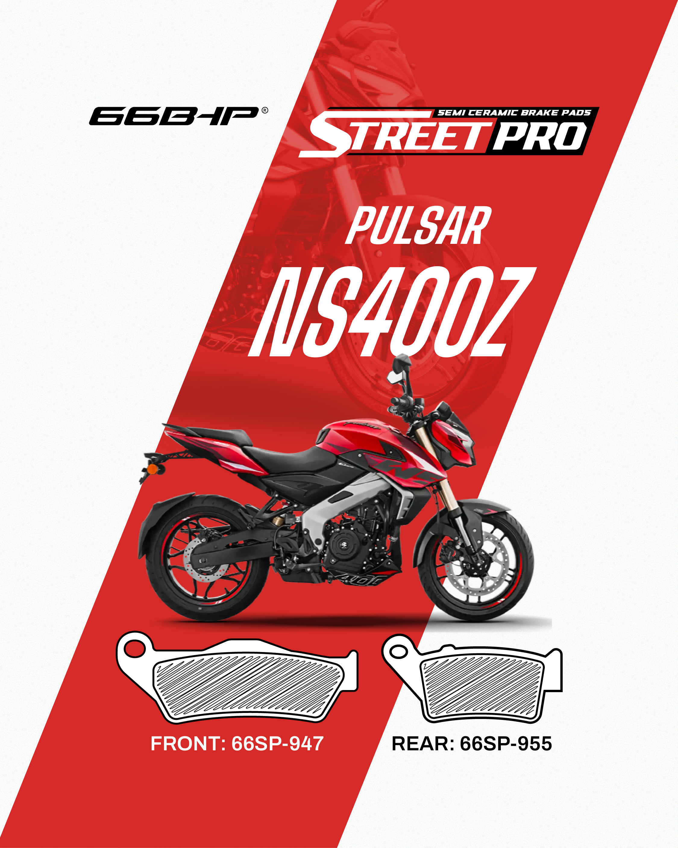 Bajaj Pulsar NS 400Z Street Pro Semi Ceramic Brake Pads