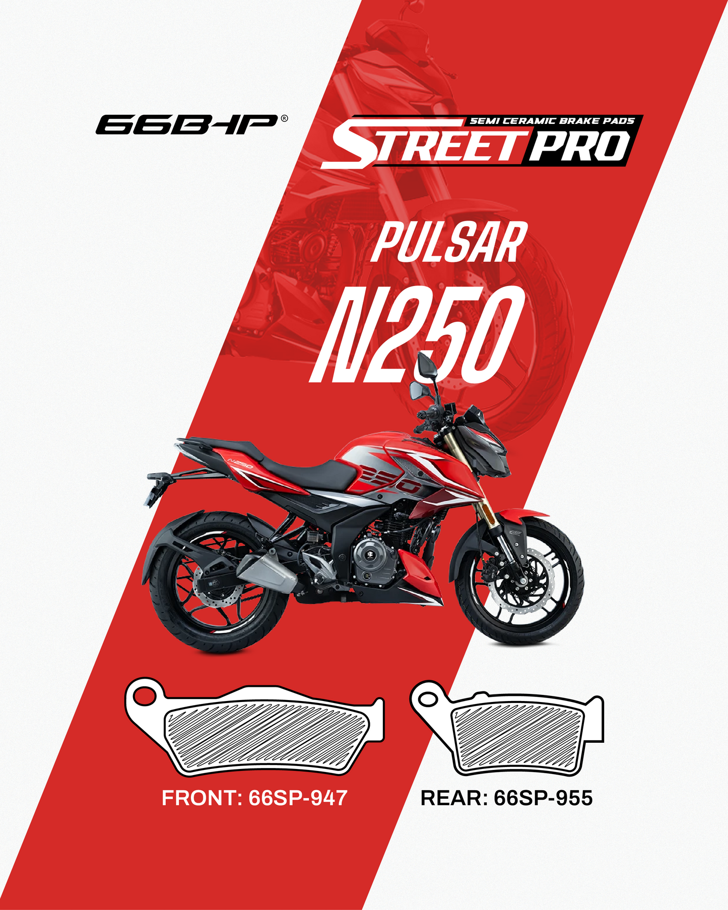 PULSAR N250 Street Pro Semi Ceramic Brake Pads