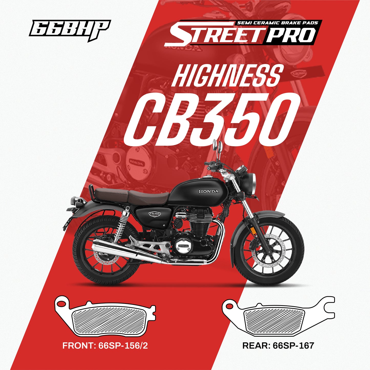 Honda CB 350 Highness Street Pro Semi Ceramic Brake Pads