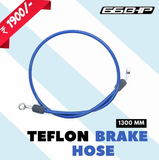 66Bhp Teflon Brake Hose 1300mm (Diken Japan) with Premium Chrome Polished Banjo