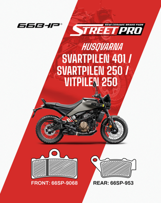 Husqvarna svartpilen 401/250 vitpilen 250 66bhp semi ceramic pro brakepads