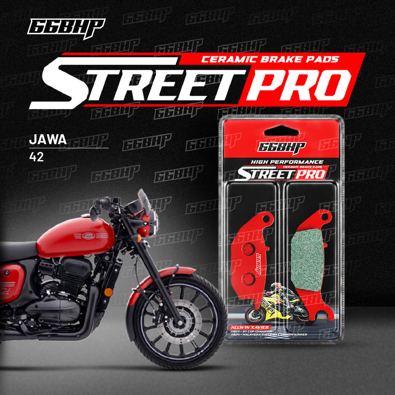 66BHP Street Pro ceramic brake pads for JAWA 42