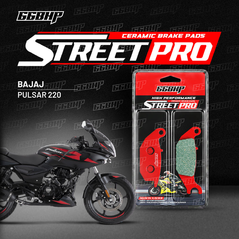 66BHP Street Pro ceramic brake pads for Bajaj Pulsar 220