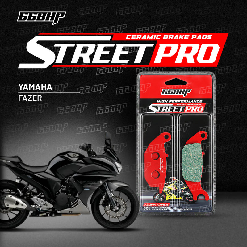 66BHP Street Pro ceramic brake pads for Yamaha Fazer