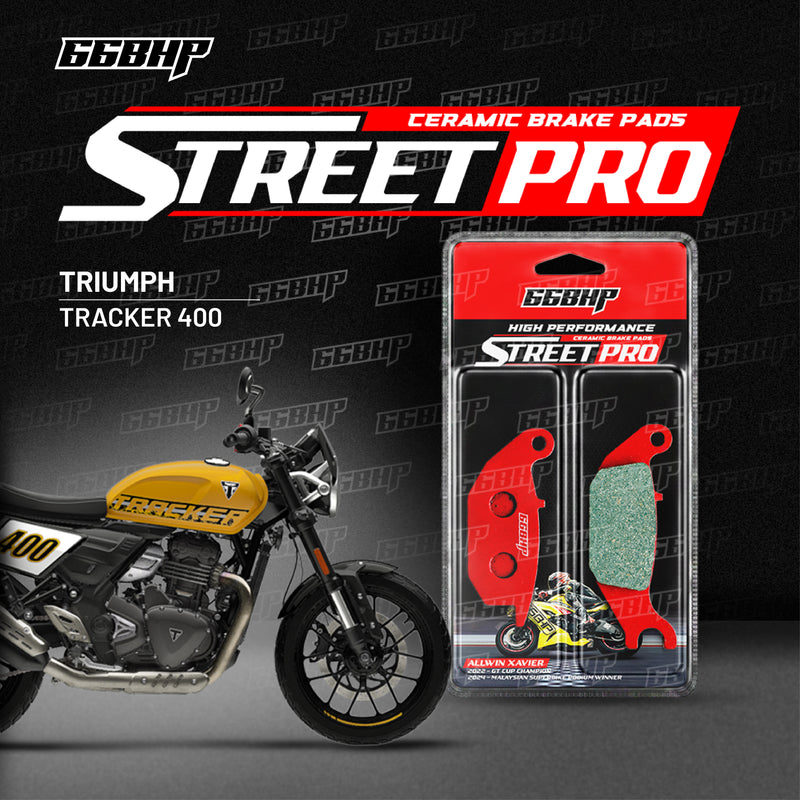 66BHP Street Pro ceramic brake pads for Triumph Tracker 400
