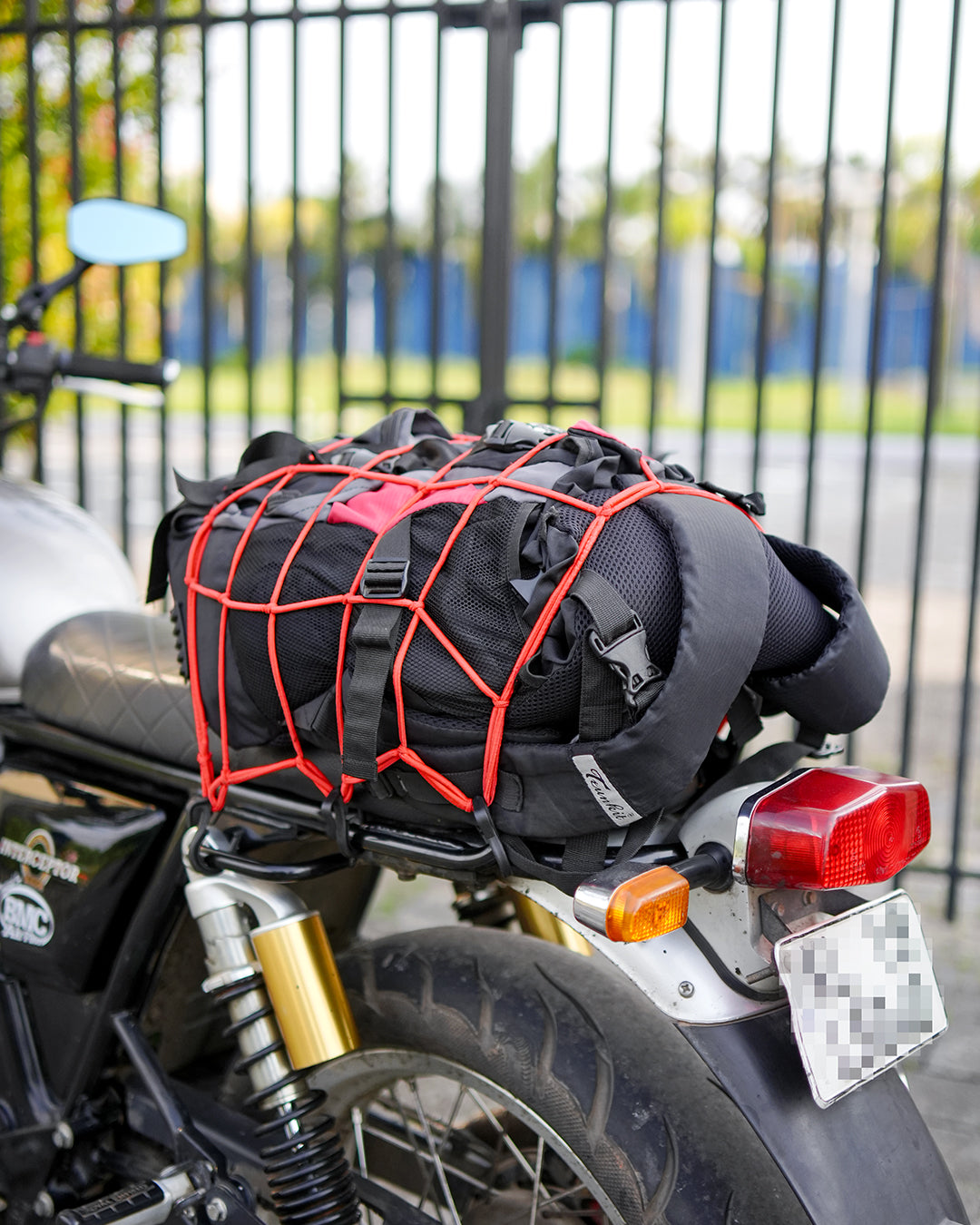 66BHP Stretch Cargo Net 15 x 15 inch with 6 Scratch-Proof Hooks – Motorcycle Luggage Net