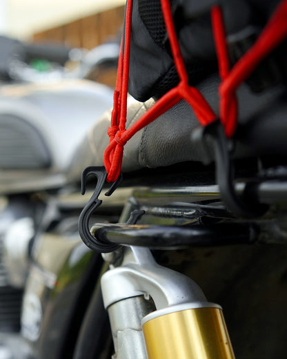 66BHP Stretch Cargo Net 15 x 15 inch with 6 Scratch-Proof Hooks – Motorcycle Luggage Net