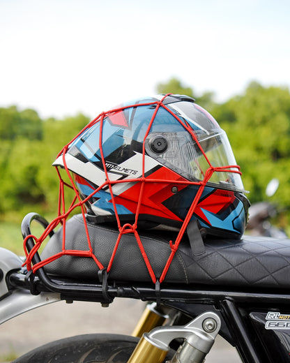 66BHP Stretch Cargo Net 15 x 15 inch with 6 Scratch-Proof Hooks – Motorcycle Luggage Net