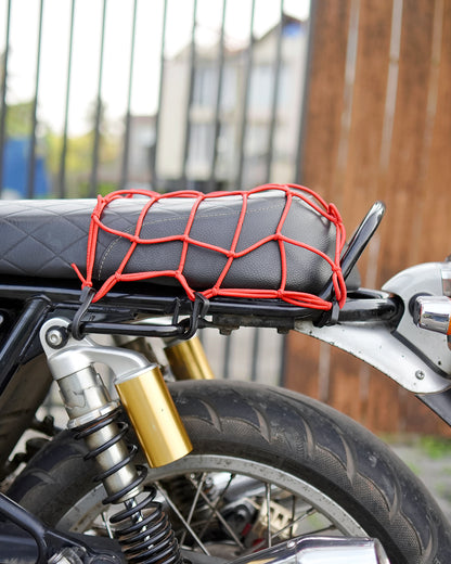 66BHP Stretch Cargo Net 15 x 15 inch with 6 Scratch-Proof Hooks – Motorcycle Luggage Net