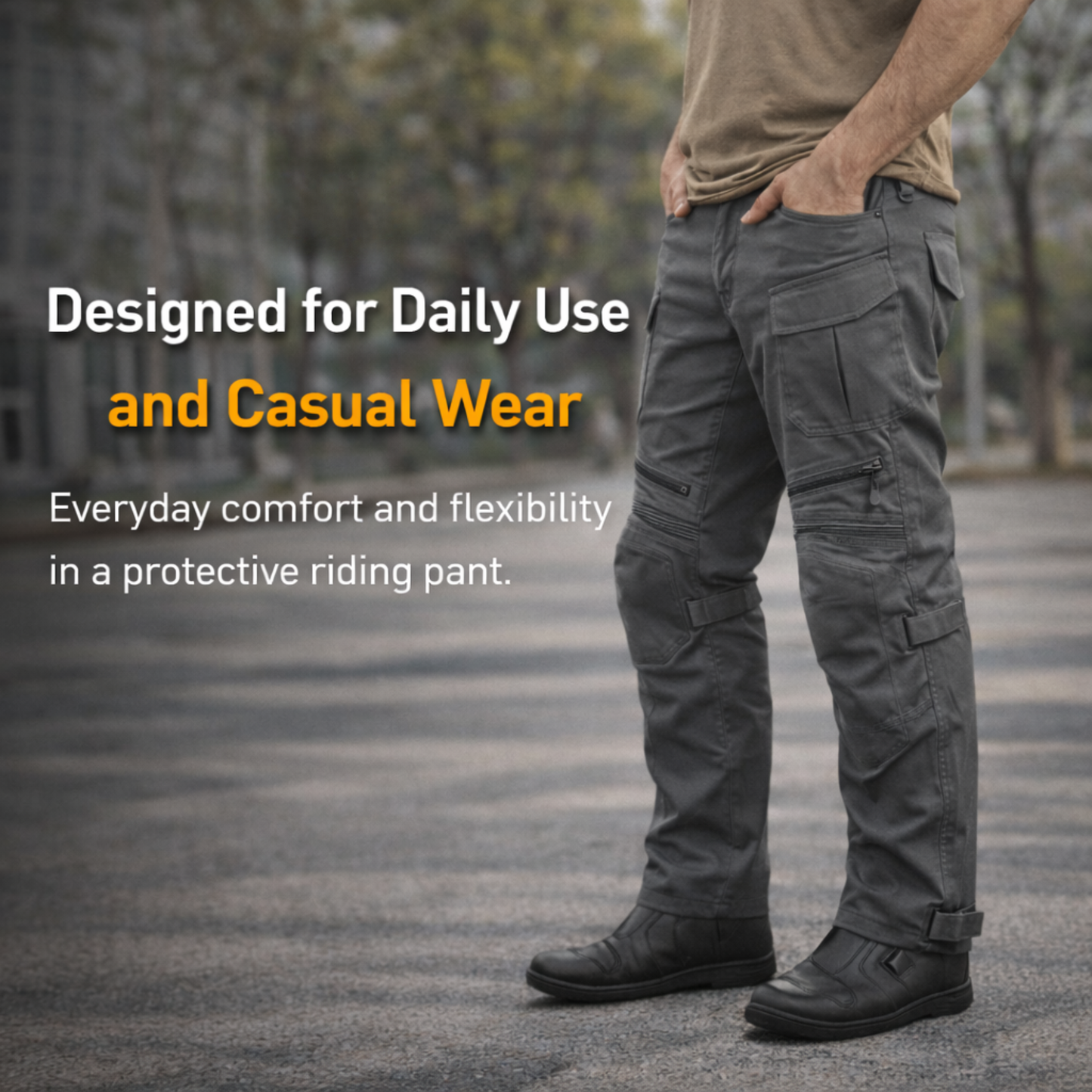 Nomad Riding Cargo Pants – Level 2 CE Knee Protection | Adjustable Straps | Everyday Riding Comfort