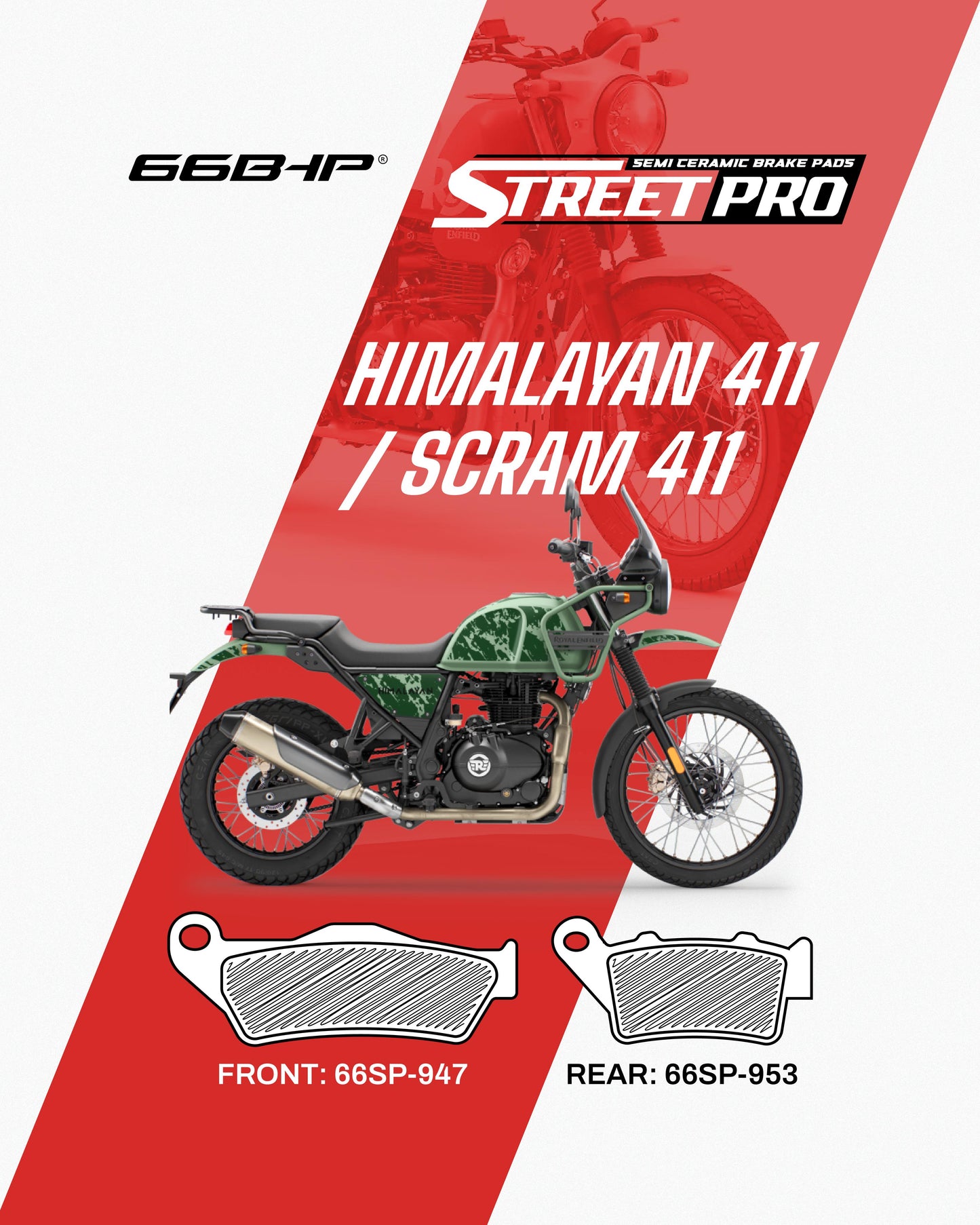 Royal Enfield Himalayan 411 Street Pro Semi Ceramic Brake Pads