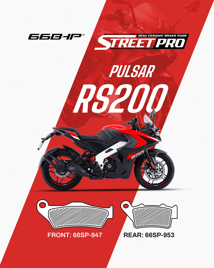 Bajaj Pulsar RS200 Street Pro Semi Ceramic Brake Pads (only for BS4 Models )