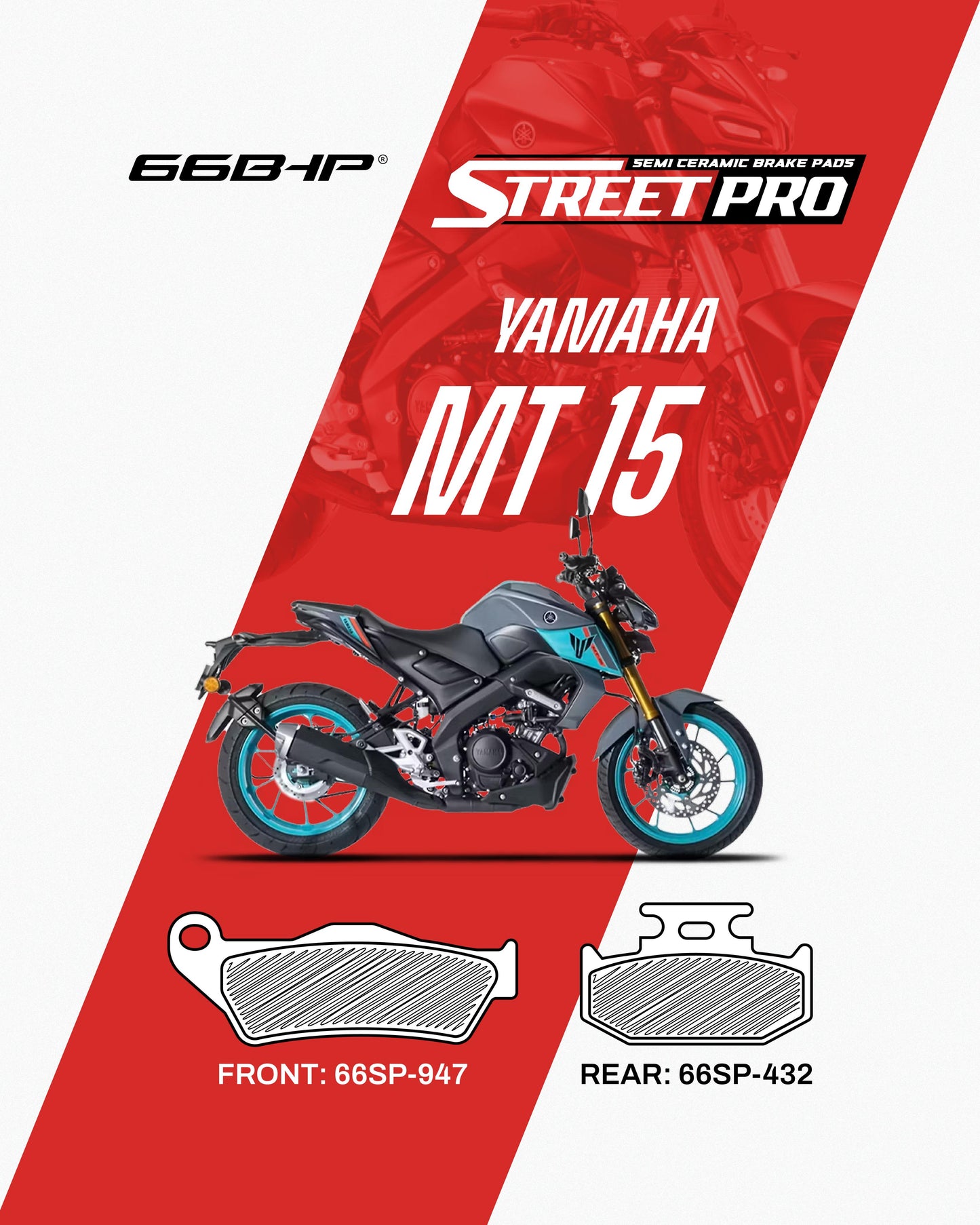 Yamaha MT15 Street Pro Semi Ceramic Brake Pads