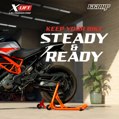 66Bhp X-Lift | The Ultimate 2-in-1 Paddock Stand – Spool & Swingarm Ready