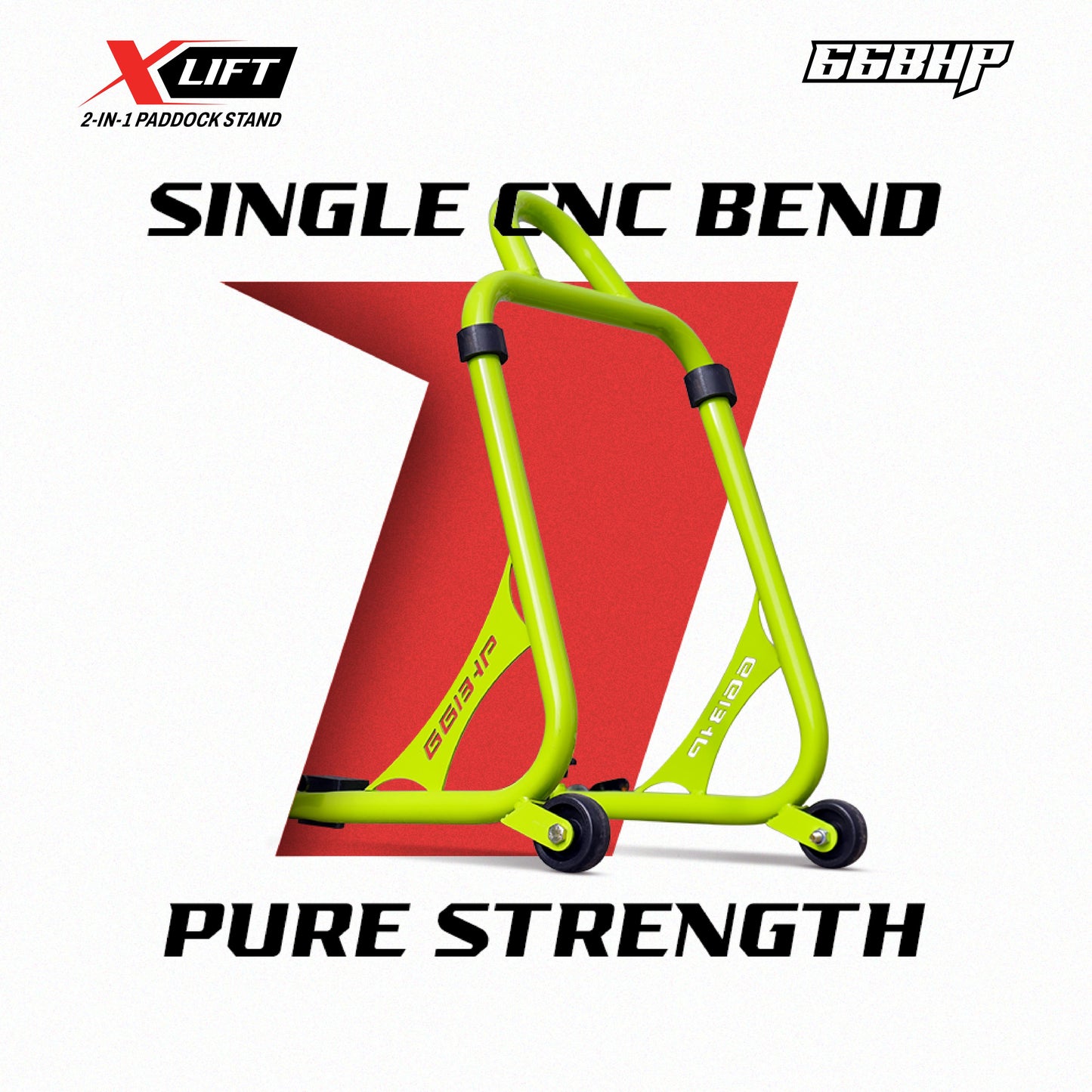 66Bhp X-Lift | The Ultimate 2-in-1 Paddock Stand – Spool & Swingarm Ready