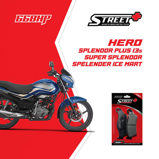 Hero  Splendor Plus 13S /Super Splendor/Spelender Ice mart 66BHP Street Plus Brake Pads