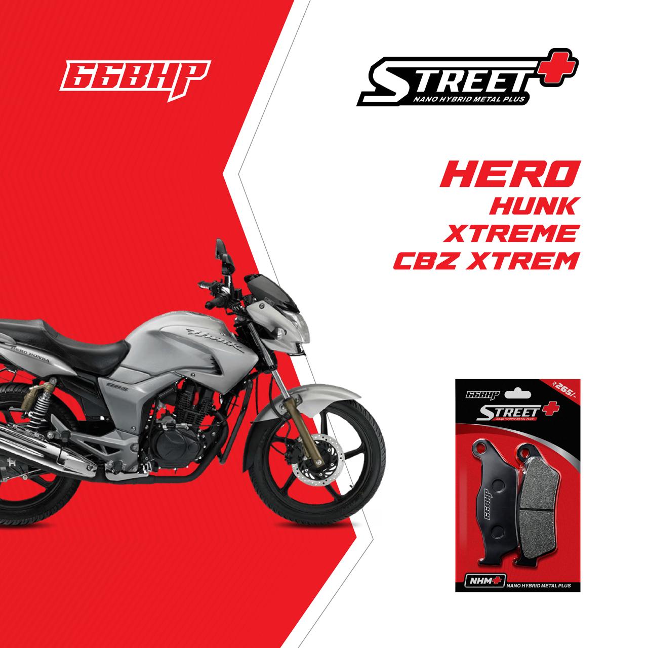 Hero Hunk /Xtreme/CBZ Xtrem 66BHP Street Plus Brake Pads