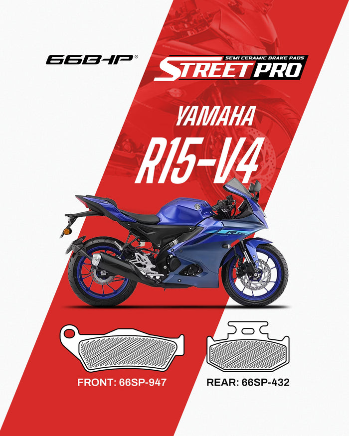 Yamaha R15 V4 Street Pro Semi Ceramic Brake Pads Upto 2024