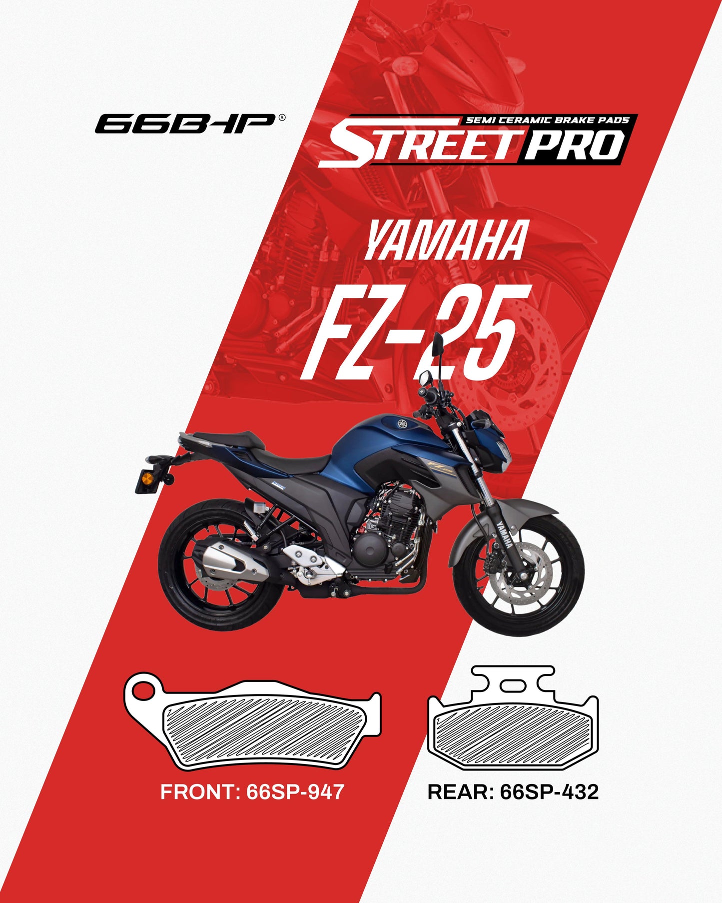 Yamaha FZ25 Street Pro Semi Ceramic Brake Pads