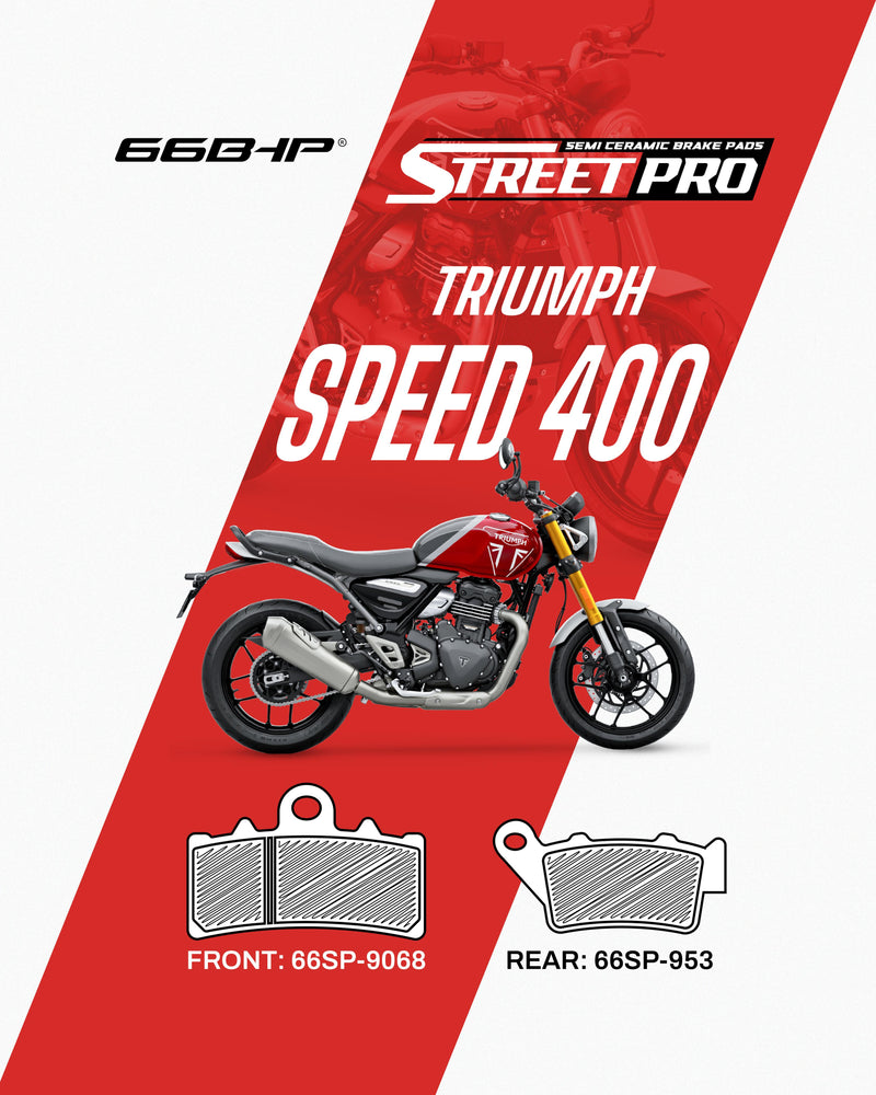 66BHP Street Pro ceramic brake pads for Triumph 400