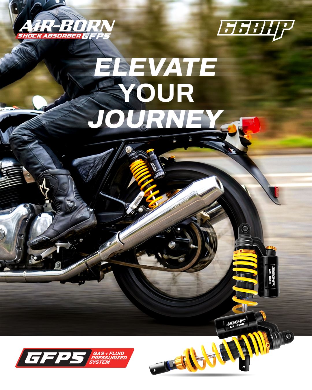 66BHP Air Born Suspension – Interceptor / GT 650