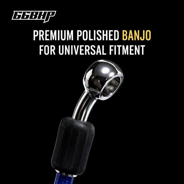 1300mm 66Bhp Teflon Brake Hose  (Diken Japan) with Premium Chrome Polished Banjo