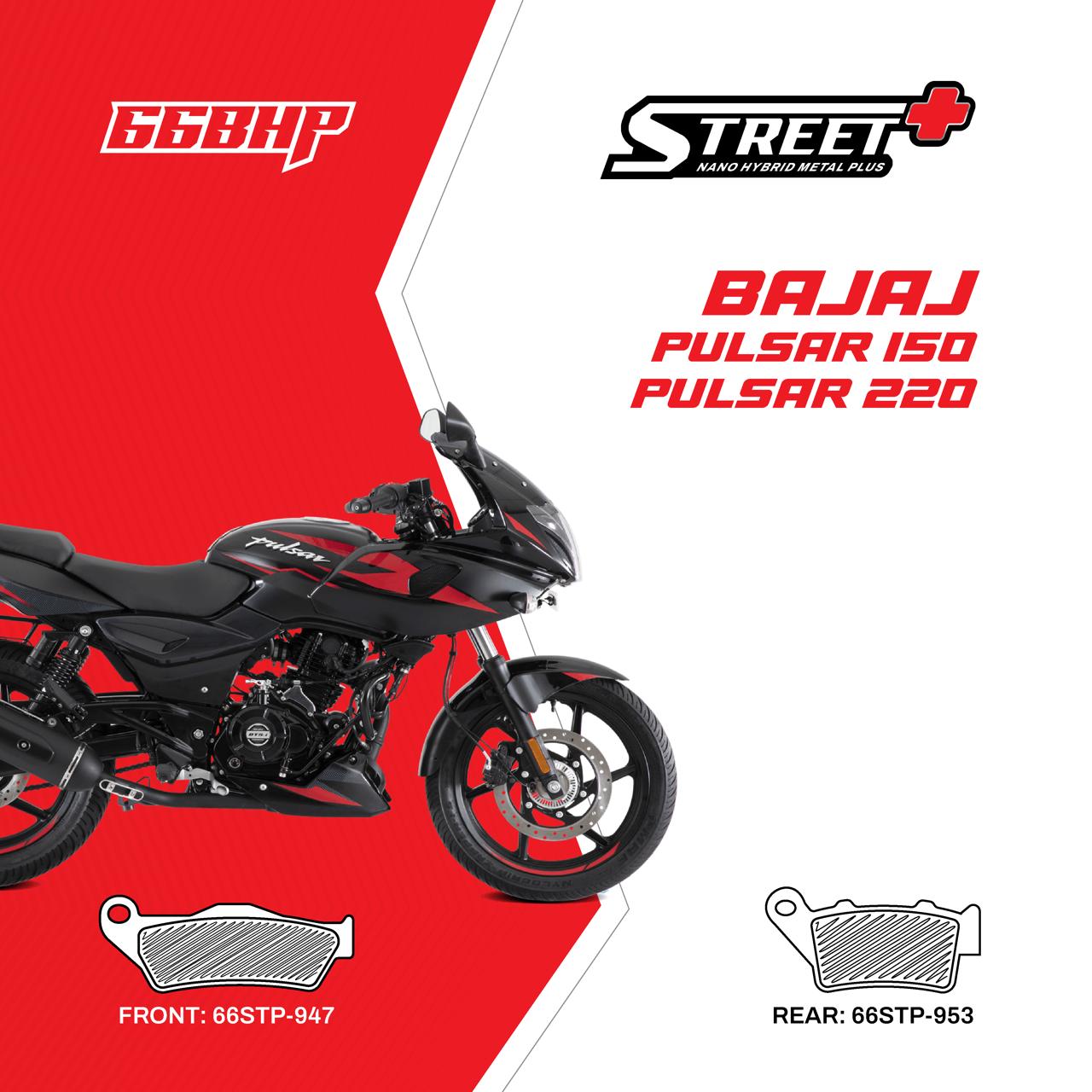 Bajaj Pulsur 150/180/220  66BHP Street Plus Brake Pads