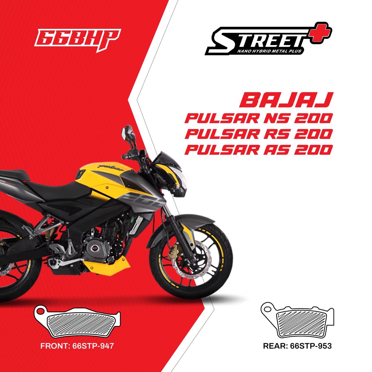 Bajaj Pulsur NS 200/AS 200/RS 200 66BHP Street Plus Brake Pads