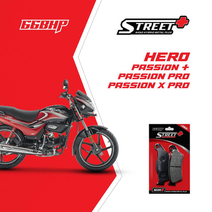 Hero Passion +/ Passion Pro /Passion X pro 66BHP Street Plus Brake Pads