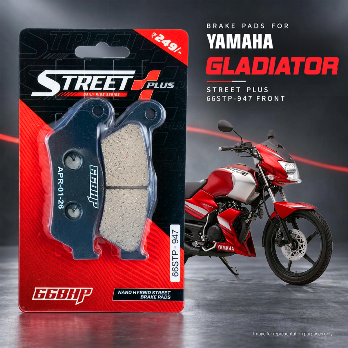 Yamaha Gladiator 66BHP Street Plus Brake Pads