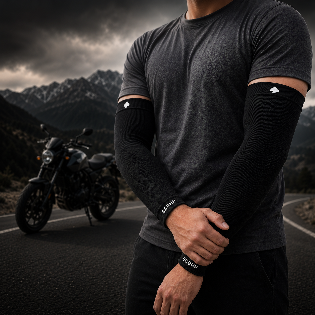 66Bhp Arm Sleeve – UPF50 Protection for Men & Women
