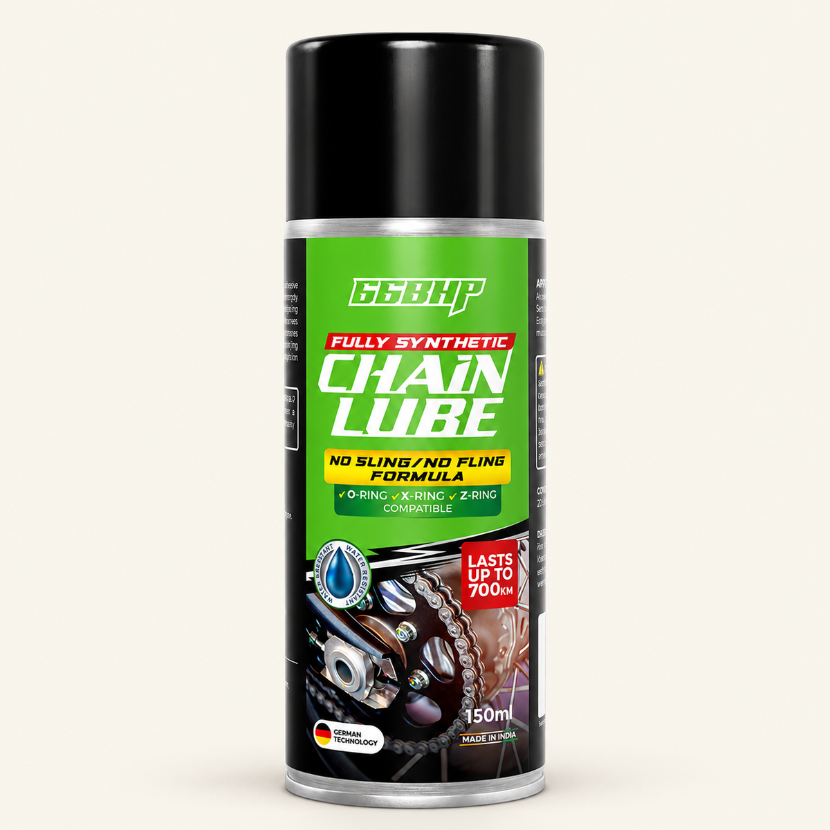 66BHP fully synthetic motorcycle chain lube